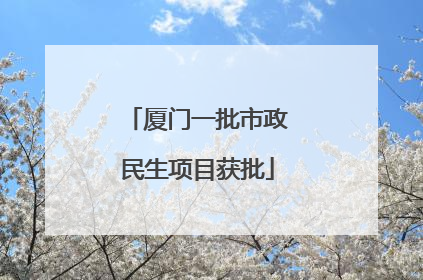厦门一批市政民生项目获批