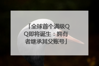 全球首个满级QQ即将诞生：拥有者继承其父账号
