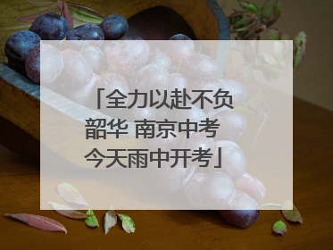 全力以赴不负韶华 南京中考今天雨中开考