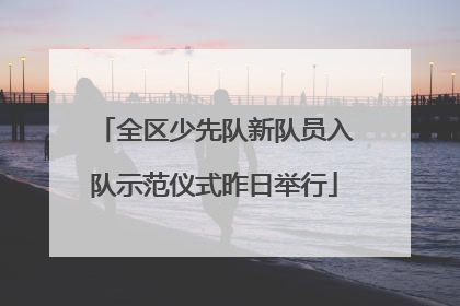 全区少先队新队员入队示范仪式昨日举行