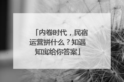 内卷时代，民宿运营拼什么？知遇知寓给你答案