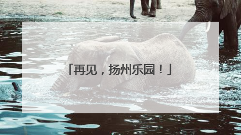 再见，扬州乐园！