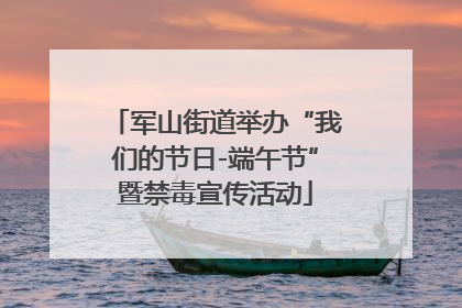 军山街道举办“我们的节日-端午节”暨禁毒宣传活动