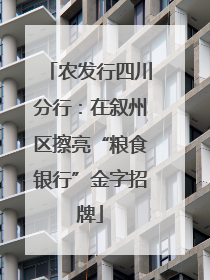 农发行四川分行：在叙州区擦亮“粮食银行”金字招牌