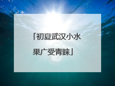 初夏武汉小水果广受青睐