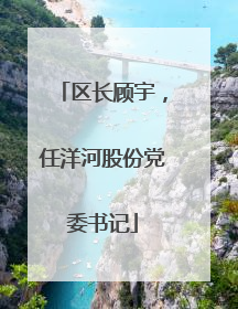 区长顾宇，任洋河股份党委书记