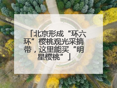 北京形成“环六环”樱桃观光采摘带，这里能买“明星樱桃”
