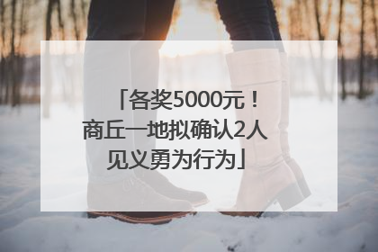 各奖5000元！商丘一地拟确认2人见义勇为行为