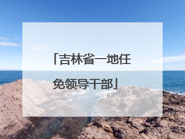 吉林省一地任免领导干部