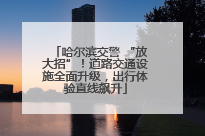哈尔滨交警 “放大招”！道路交通设施全面升级，出行体验直线飙升