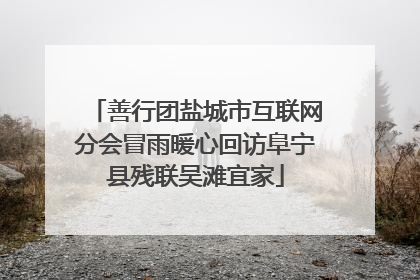 善行团盐城市互联网分会冒雨暖心回访阜宁县残联吴滩宜家