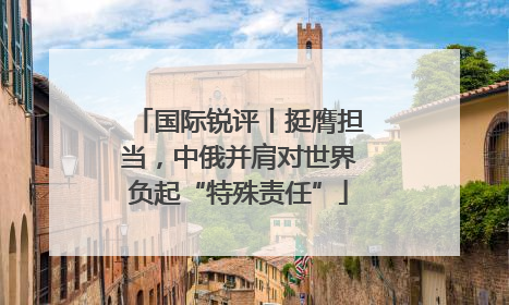 国际锐评丨挺膺担当，中俄并肩对世界负起“特殊责任”