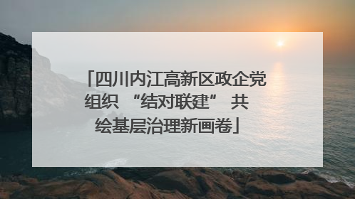 四川内江高新区政企党组织 “结对联建” 共绘基层治理新画卷
