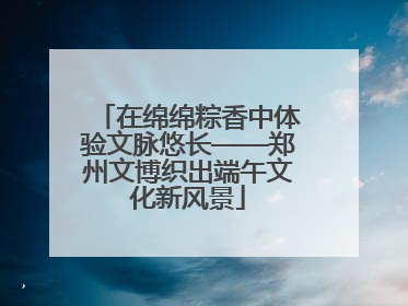 在绵绵粽香中体验文脉悠长——郑州文博织出端午文化新风景