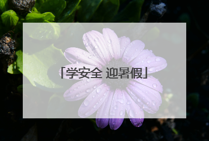 学安全 迎暑假