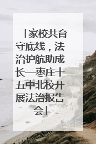 家校共育守底线，法治护航助成长—枣庄十五中北校开展法治报告会