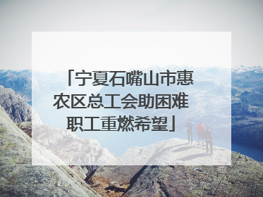 宁夏石嘴山市惠农区总工会助困难职工重燃希望