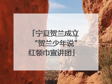 宁夏贺兰成立“贺兰少年说”红领巾宣讲团