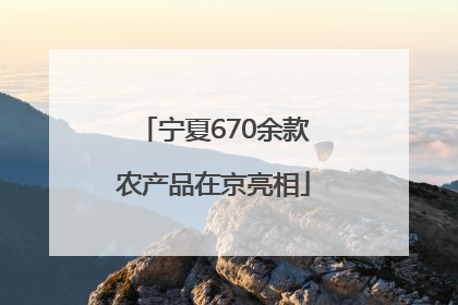 宁夏670余款农产品在京亮相
