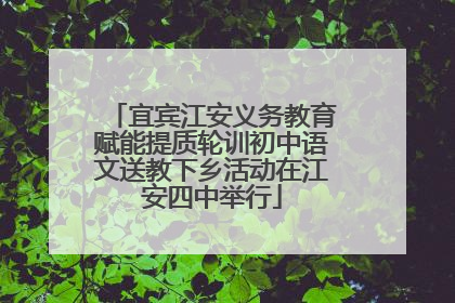 宜宾江安义务教育赋能提质轮训初中语文送教下乡活动在江安四中举行