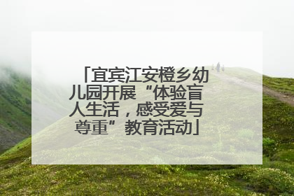 宜宾江安橙乡幼儿园开展“体验盲人生活，感受爱与尊重”教育活动
