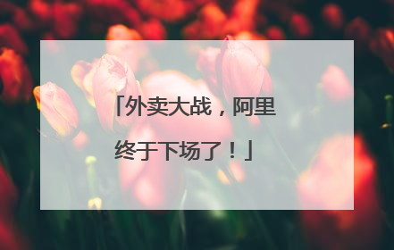 外卖大战，阿里终于下场了！
