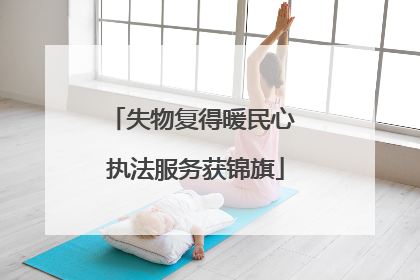 失物复得暖民心 执法服务获锦旗