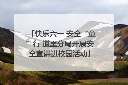快乐六一 安全“童”行 道里分局开展安全宣讲进校园活动