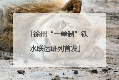 徐州“一单制”铁水联运班列首发