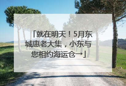 就在明天！5月东城惠老大集，小东与您相约海运仓→