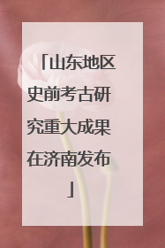 山东地区史前考古研究重大成果在济南发布