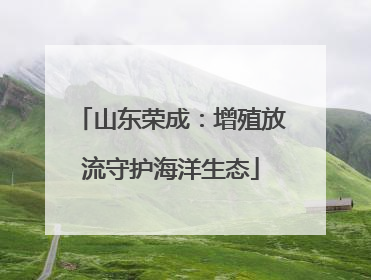 山东荣成：增殖放流守护海洋生态