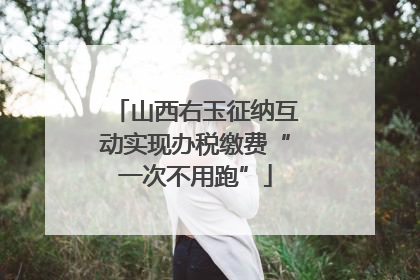 山西右玉征纳互动实现办税缴费“一次不用跑”