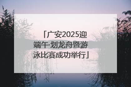 广安2025迎端午·划龙舟暨游泳比赛成功举行