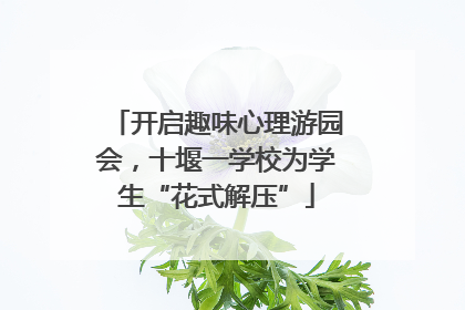 开启趣味心理游园会，十堰一学校为学生“花式解压”