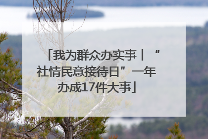我为群众办实事丨“社情民意接待日”一年办成17件大事