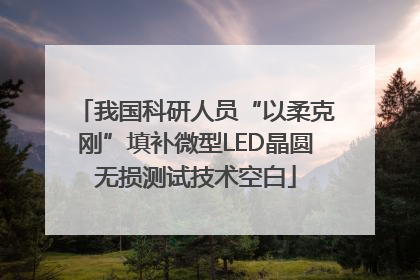 我国科研人员“以柔克刚”填补微型LED晶圆无损测试技术空白