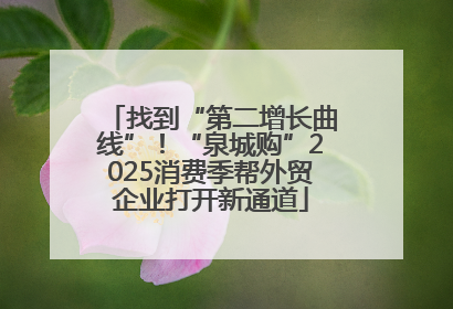 找到“第二增长曲线”！“泉城购”2025消费季帮外贸企业打开新通道