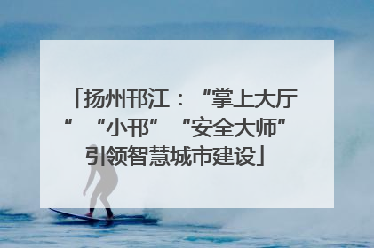 扬州邗江：“掌上大厅”“小邗”“安全大师”引领智慧城市建设