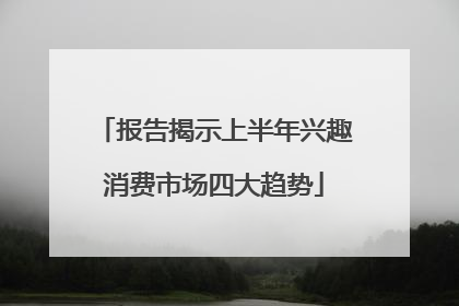 报告揭示上半年兴趣消费市场四大趋势