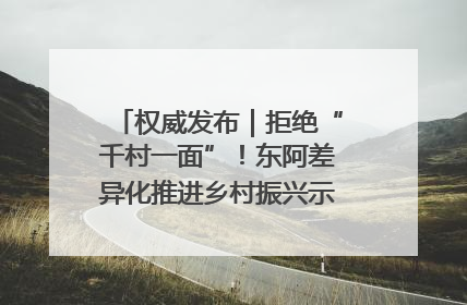 权威发布｜拒绝“千村一面”！东阿差异化推进乡村振兴示范片区建设