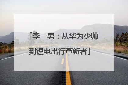 李一男：从华为少帅到锂电出行革新者