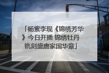杨紫李现《锦绣芳华》今日开播 锦绣牡丹镌刻盛唐家国华章