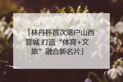 林丹杯首次落户山西晋城 打造“体育+文旅”融合新名片