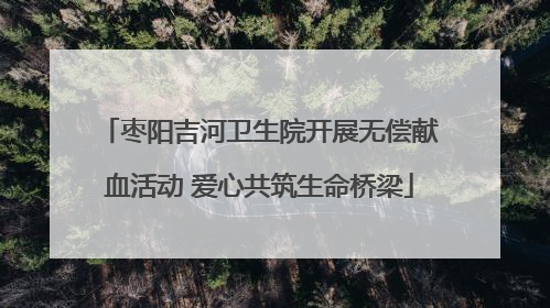枣阳吉河卫生院开展无偿献血活动 爱心共筑生命桥梁