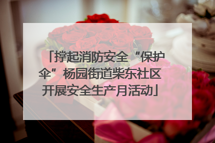 撑起消防安全“保护伞”杨园街道柴东社区开展安全生产月活动