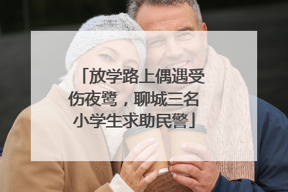 放学路上偶遇受伤夜鹭，聊城三名小学生求助民警