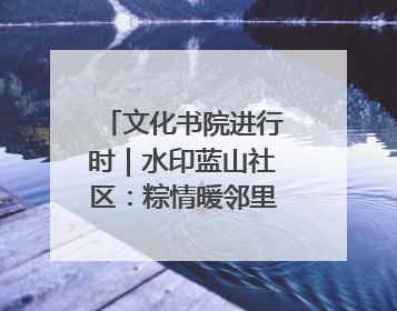 文化书院进行时｜水印蓝山社区：粽情暖邻里，端午共安康