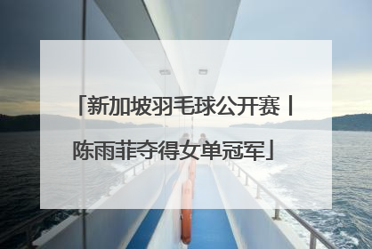 新加坡羽毛球公开赛丨陈雨菲夺得女单冠军