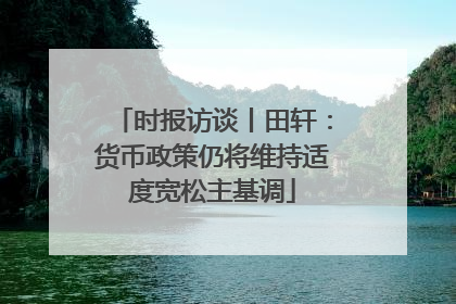 时报访谈丨田轩：货币政策仍将维持适度宽松主基调